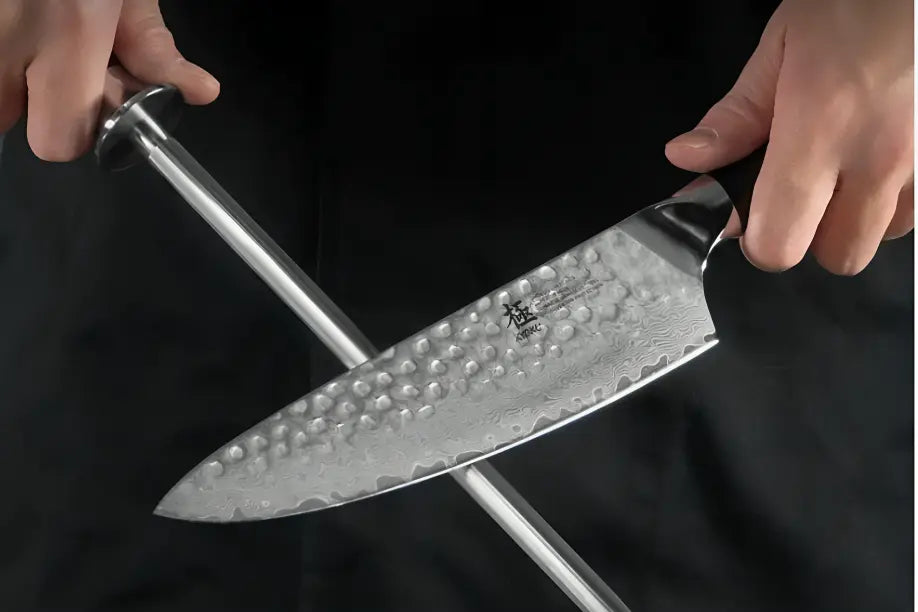 how to sharpen a knife with a rod