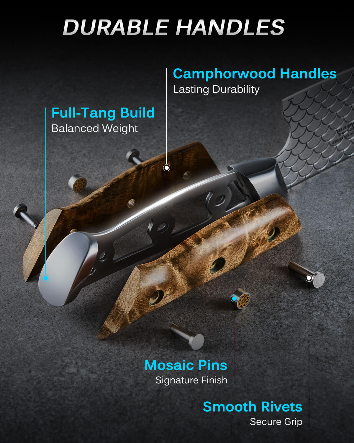 4-piece 4.8" Steak Knife Set VG10 Steel For Gift| KOI Series