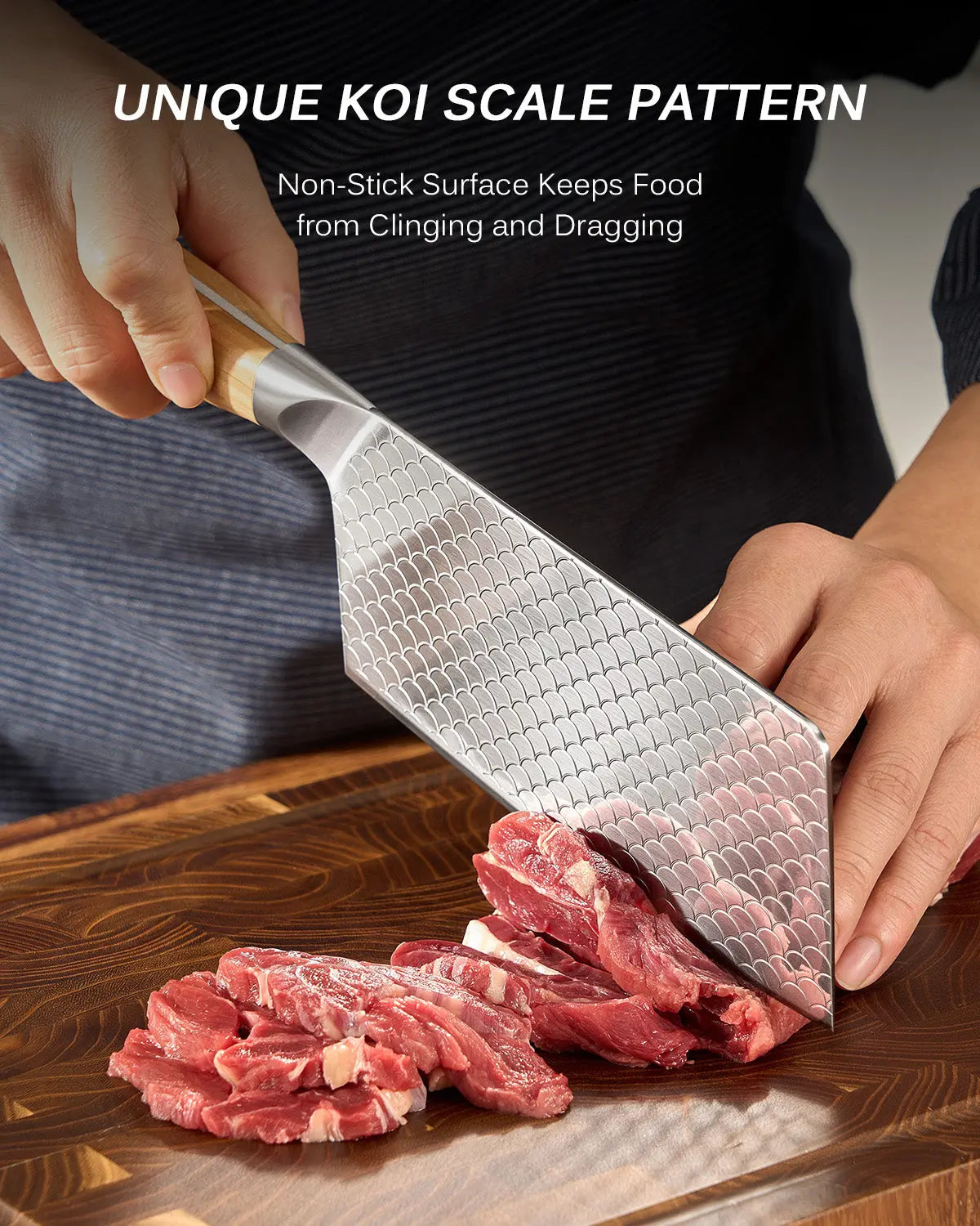 7" Cleaver Knife For Gift| KOI Series Kyoku Knives