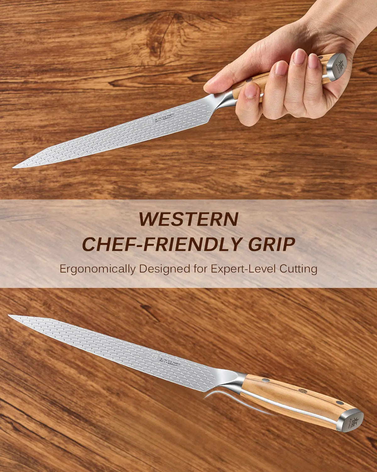 8.5" Kiritsuke Knife For Gift | KOI Series Kyoku Knives