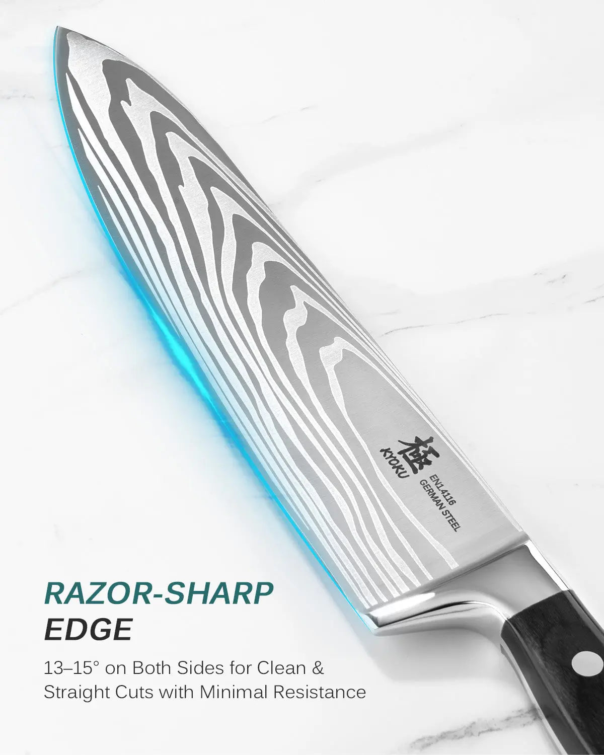 8" Chef Knife with Sharpening Stone | Samurai Series Kyoku Knives