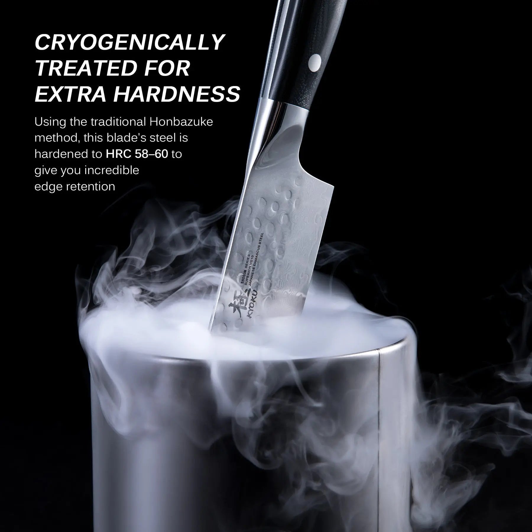 Sharpener’s Bundle: Chef Knife + Whetstone| Shogun Series Kyoku Knives