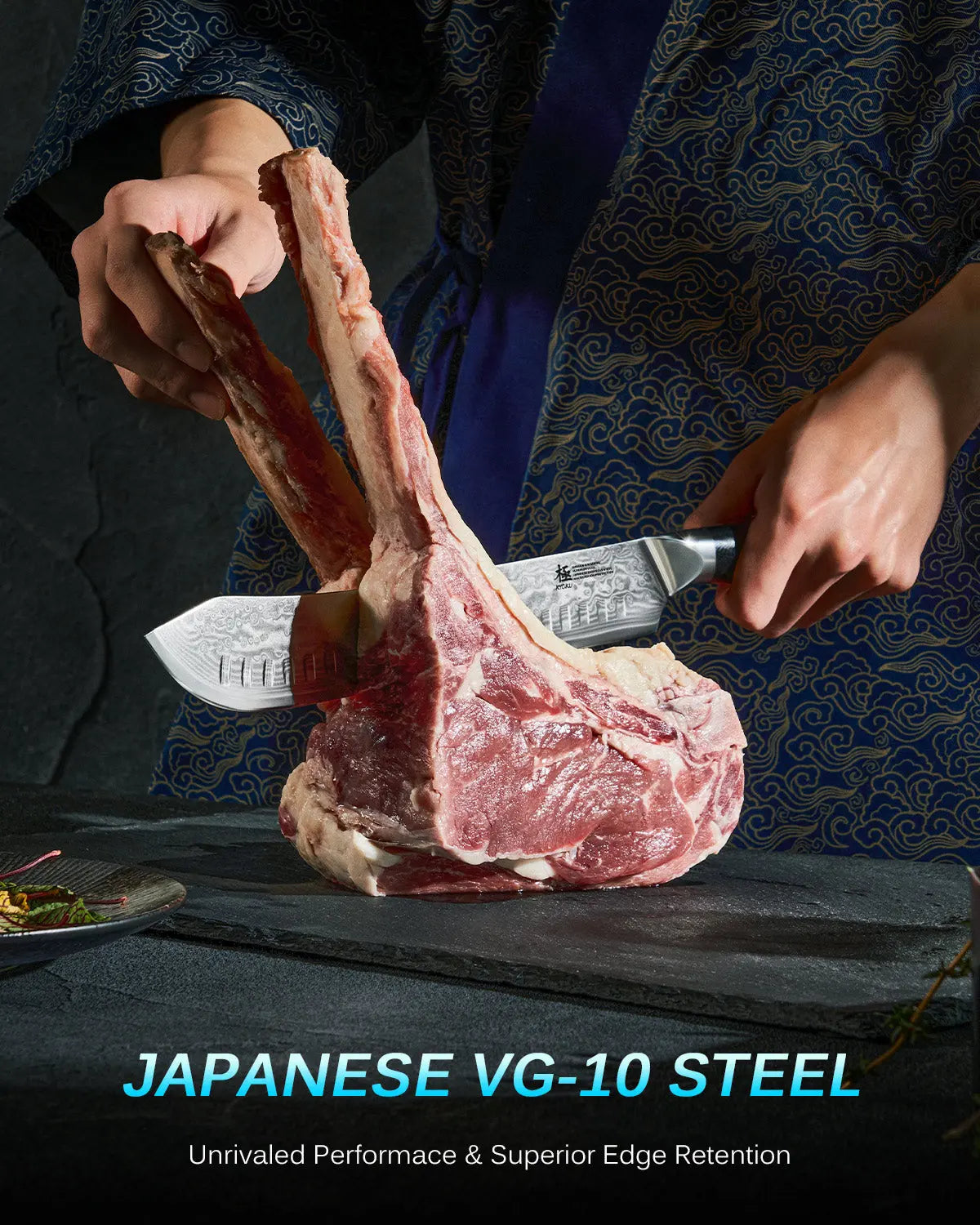 Bundle For Carnivores, Butcher Knife + Boning Knife| Shogun Gin Series Kyoku Knives