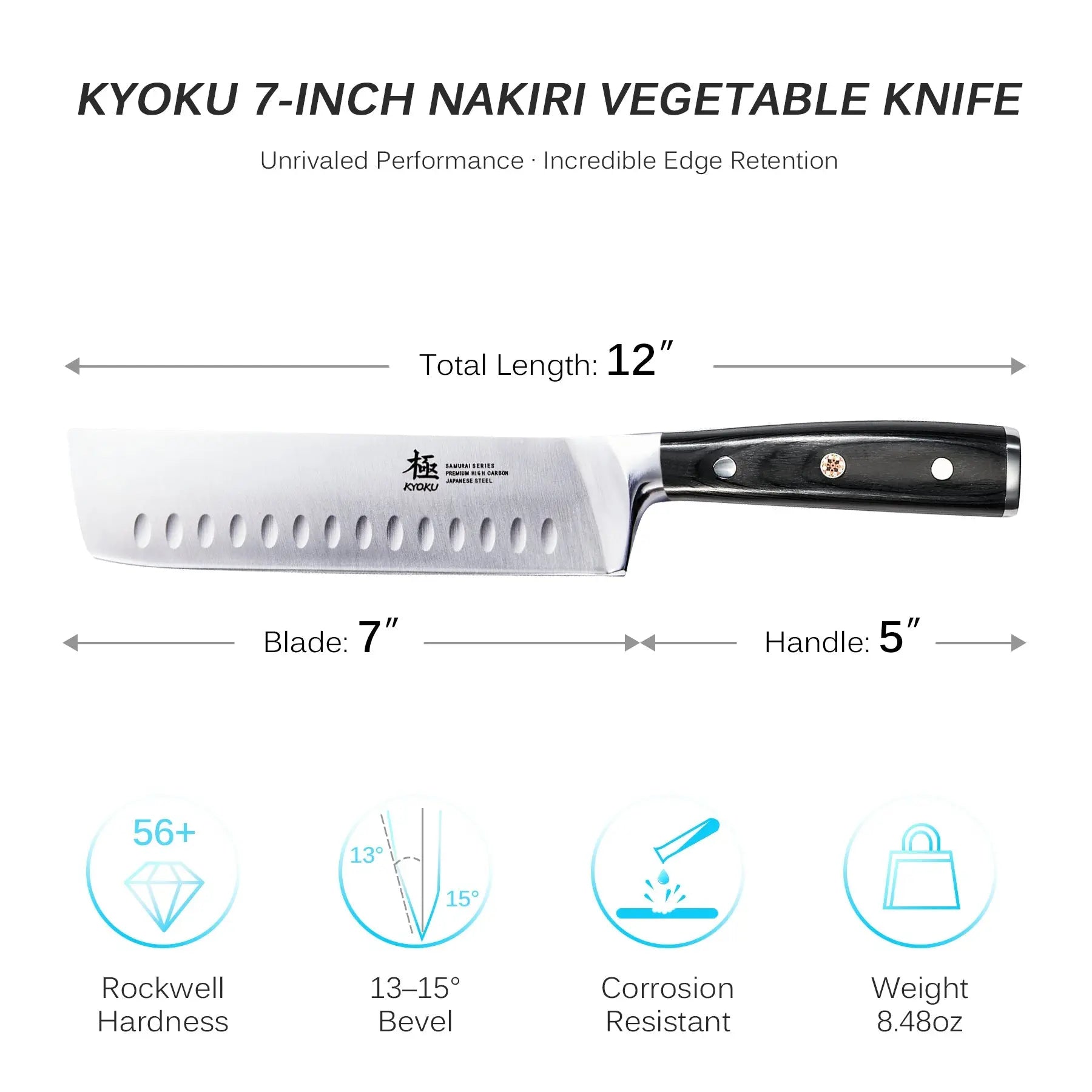 Bundle For Budget Cooks, Chef Knife + Nakiri Knife| Samurai Series Kyoku Knives