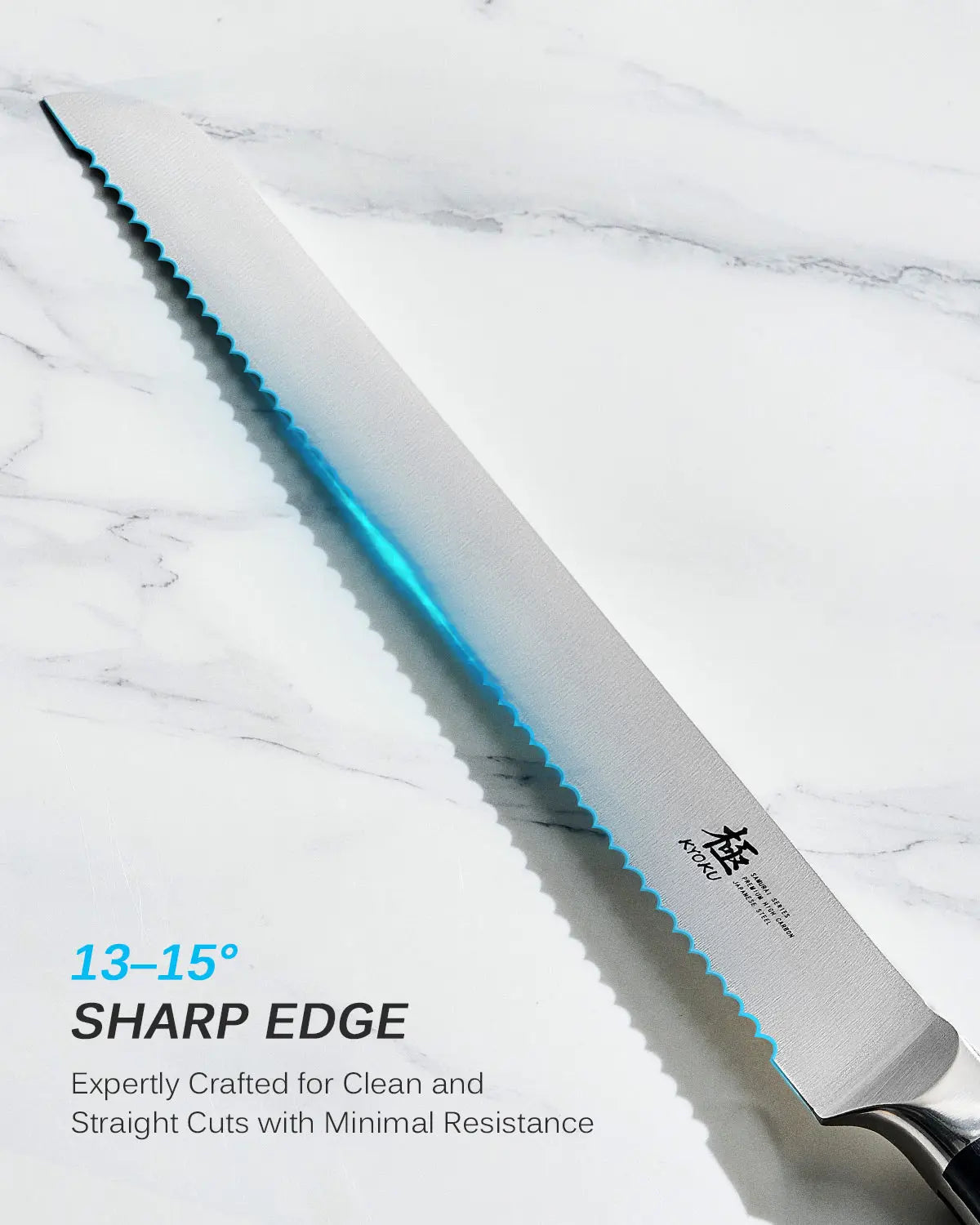 Bundle For Morning Prep, Bread Knife + Utility Knife| Samurai Series Kyoku Knives