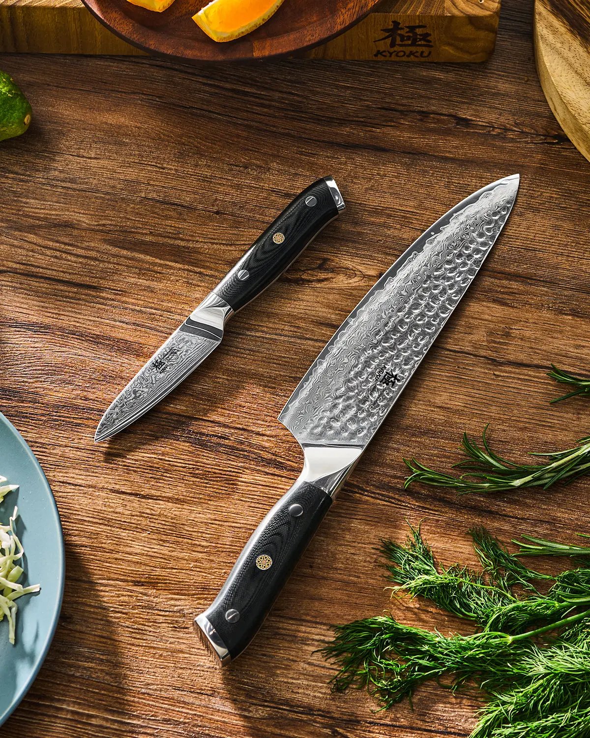 Chef + Paring Knife Set | Shogun Series Kyoku Knives