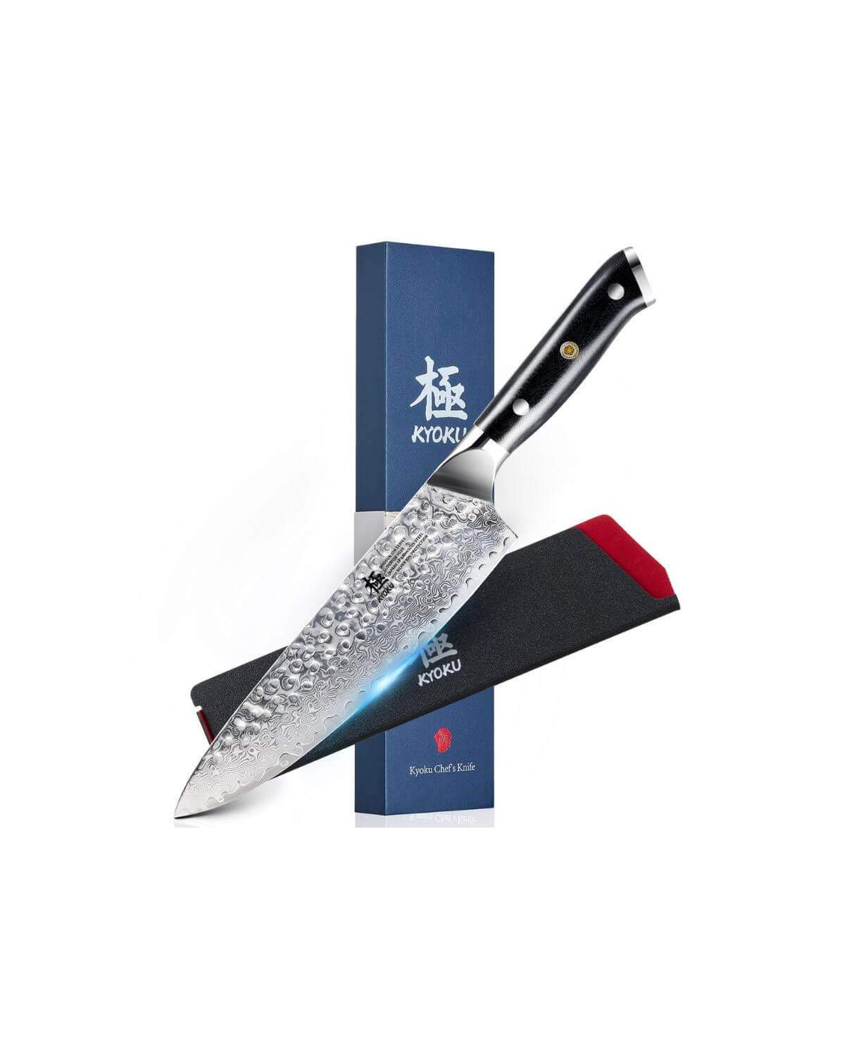 Gyuto Chef Knives VG10 Damascus Steel Silver-ion Coating | Gin Series Kyoku Knives