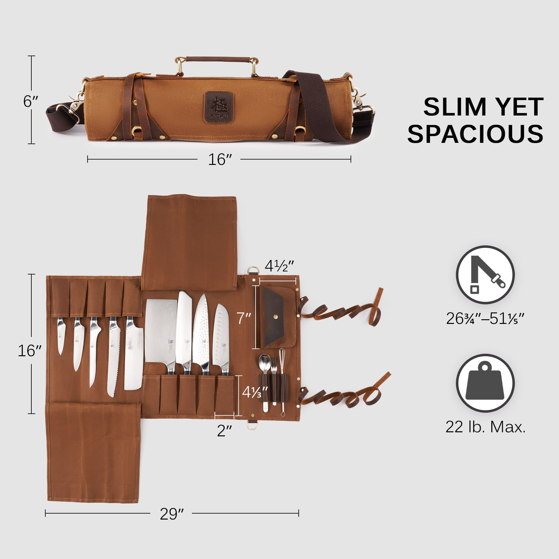 Kyoku Knife Roll Cutlery Bag | Kyoku Knives