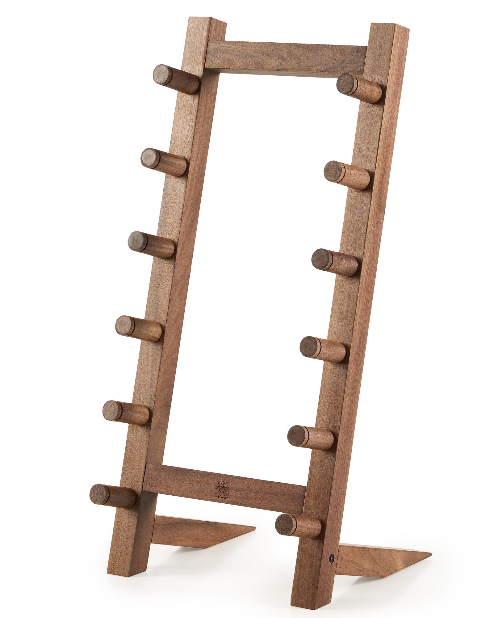 6 Layer Natural Wood Knife Display Stand