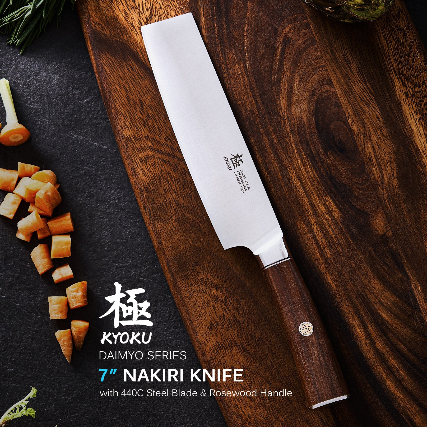 Shop Kyoku Japanese Nakiri Knives | Precise Vegetable Cuts