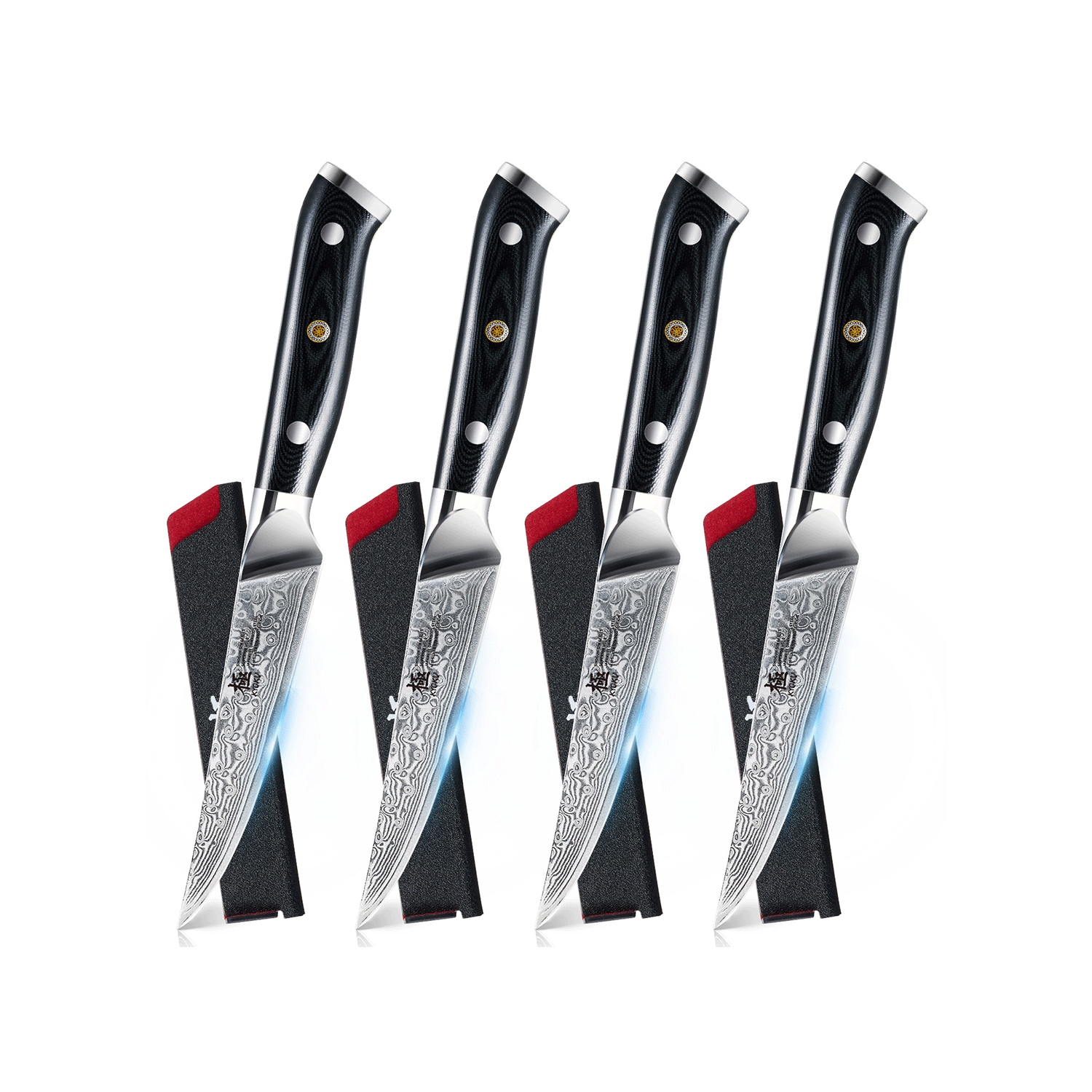 4pc Japanese Steak Knife Value Set Silver-ion Coating | Kyoku Knives