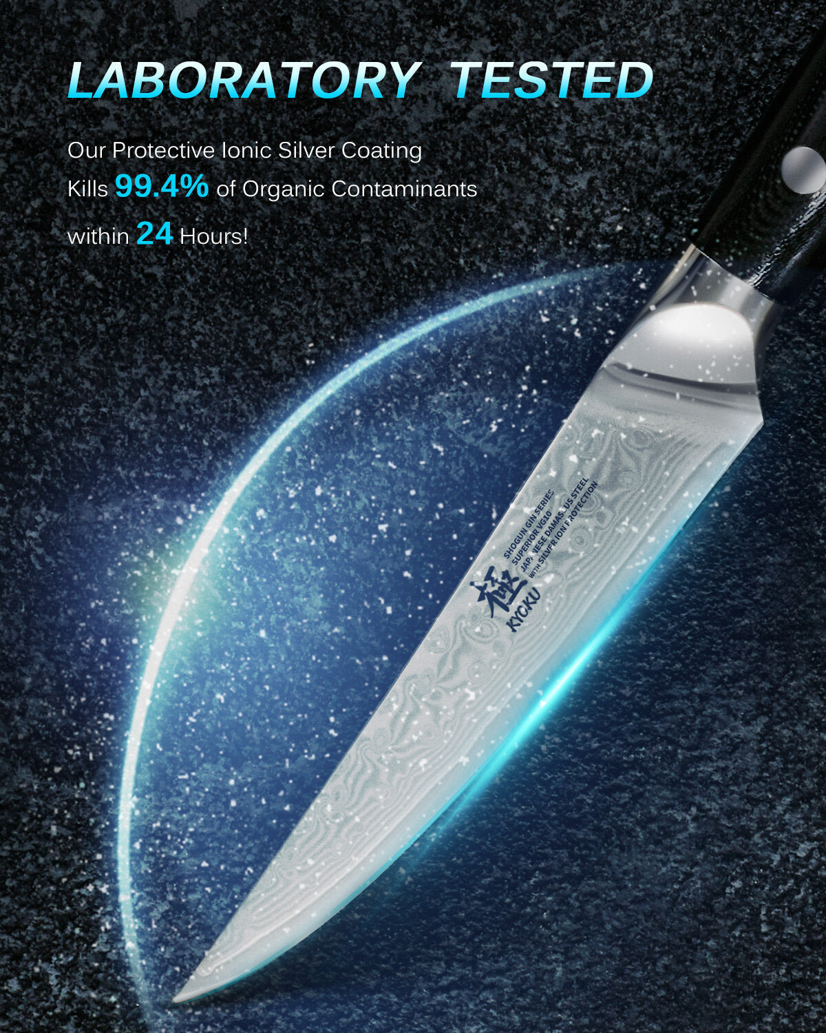 4pc Japanese Steak Knife Value Set Silver-ion Coating | Kyoku Knives