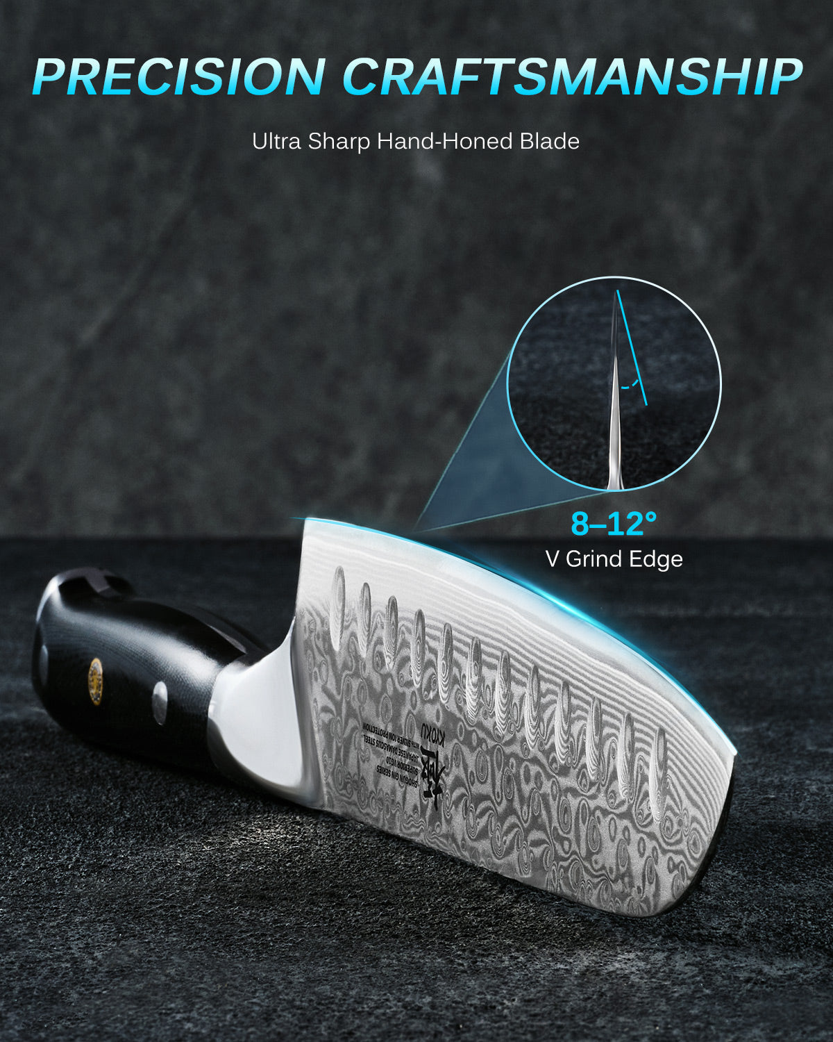 Kyoku Japanese Santoku Knife | Excel at slicing, dicing, chopping