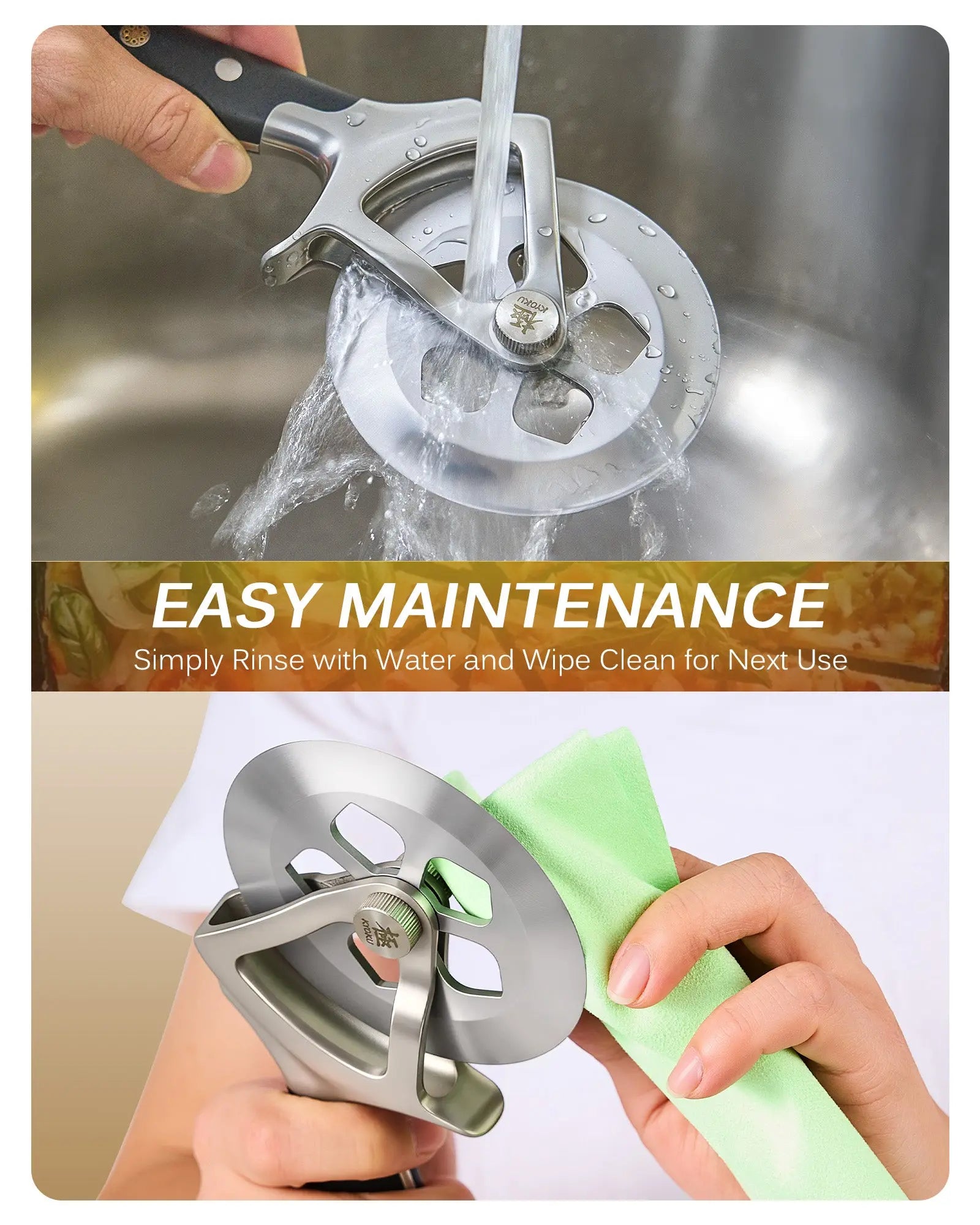 4" Detachable Pizza Wheel Cutter | Shogun Series Kyoku Knives