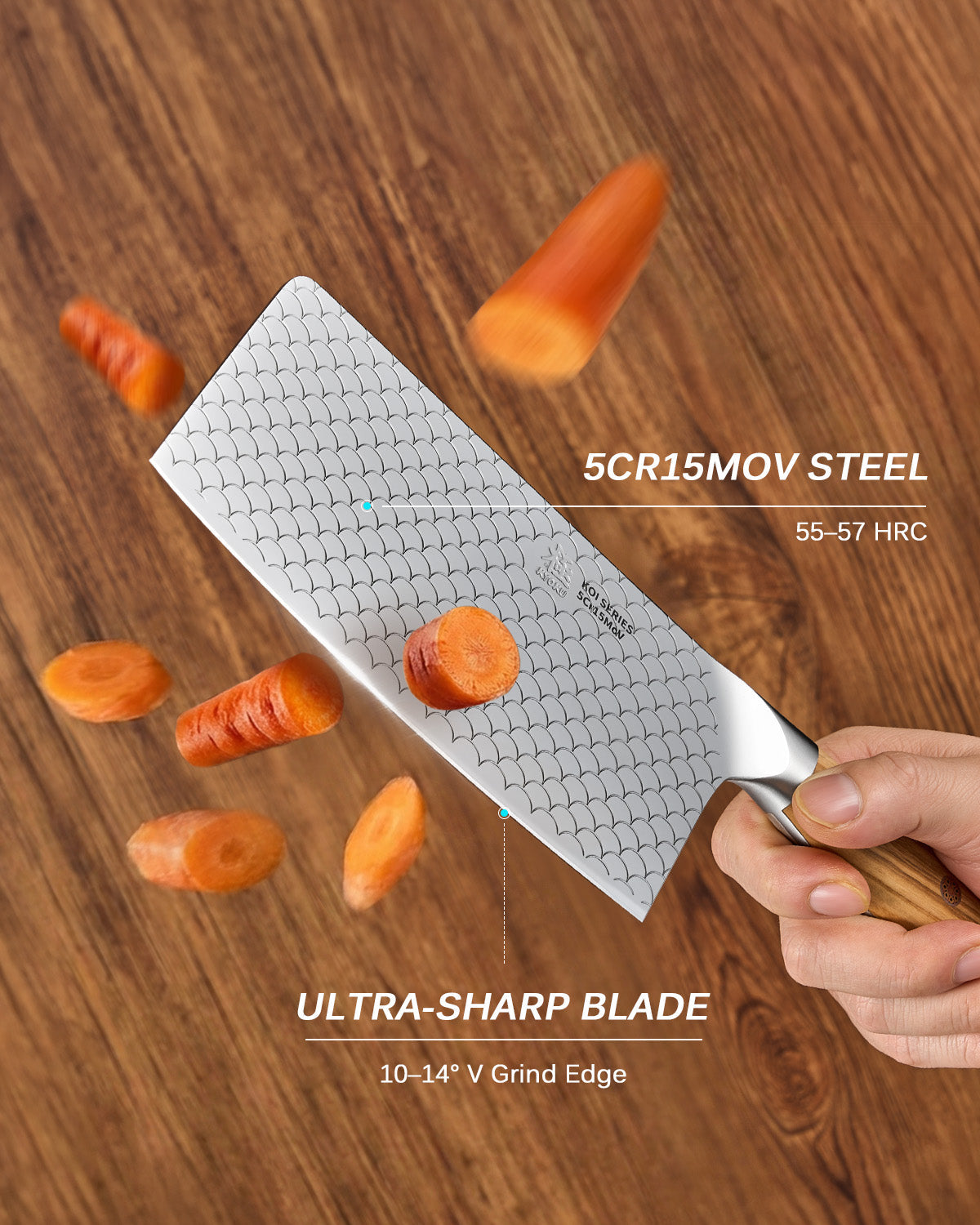 7" Cleaver Knife For Gift| KOI Series