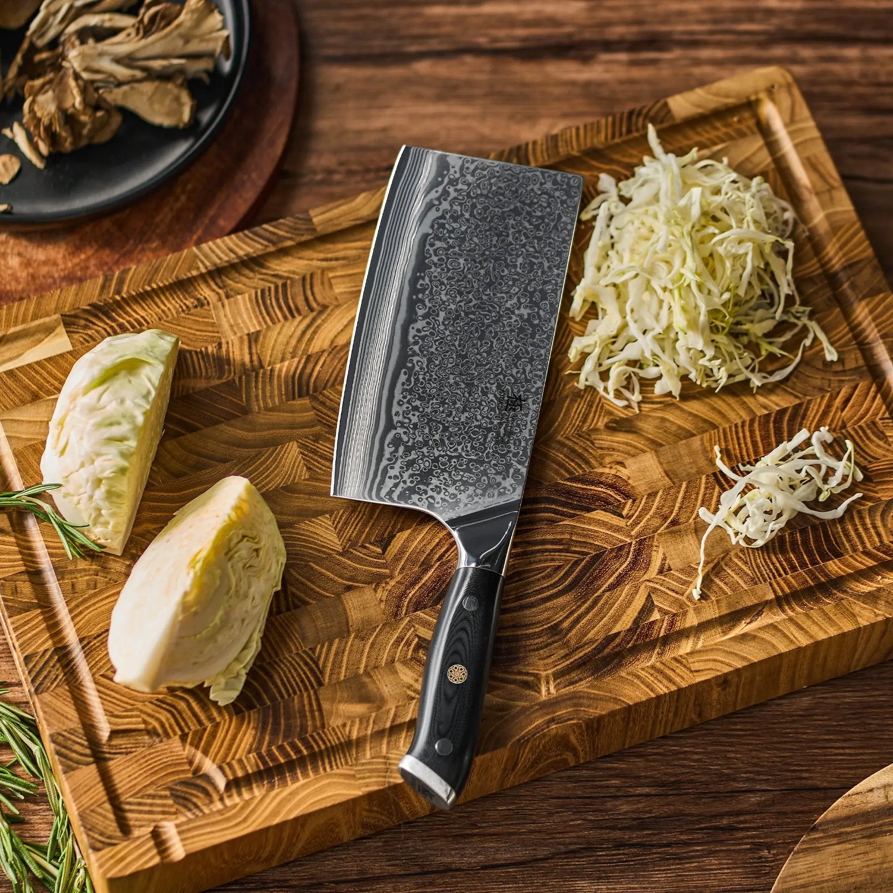 7" Cleaver Knife VG-10 Damascus Steel | Shogun Series Kyoku Knives