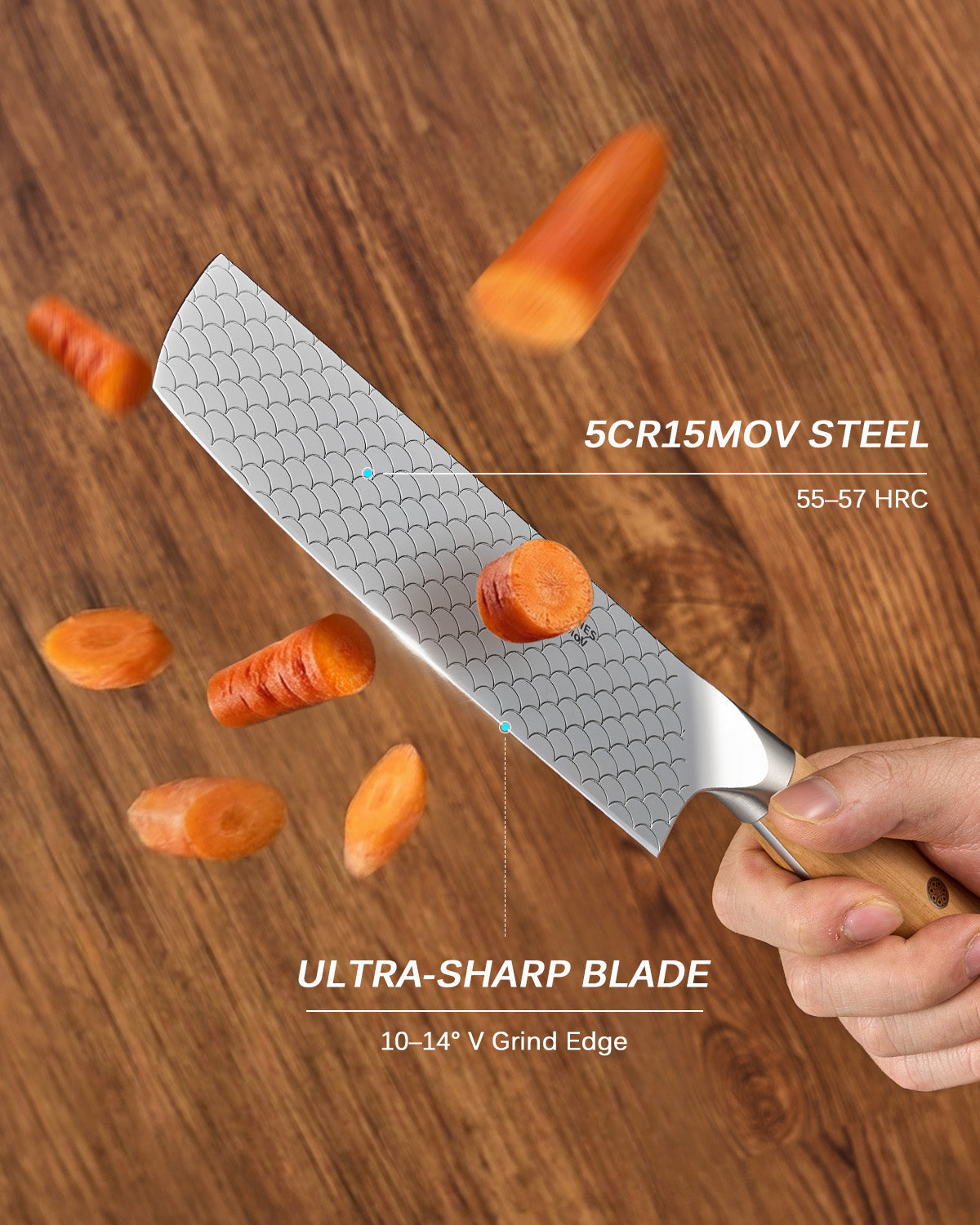 7" Nakiri Knife For Gift | KOI Series