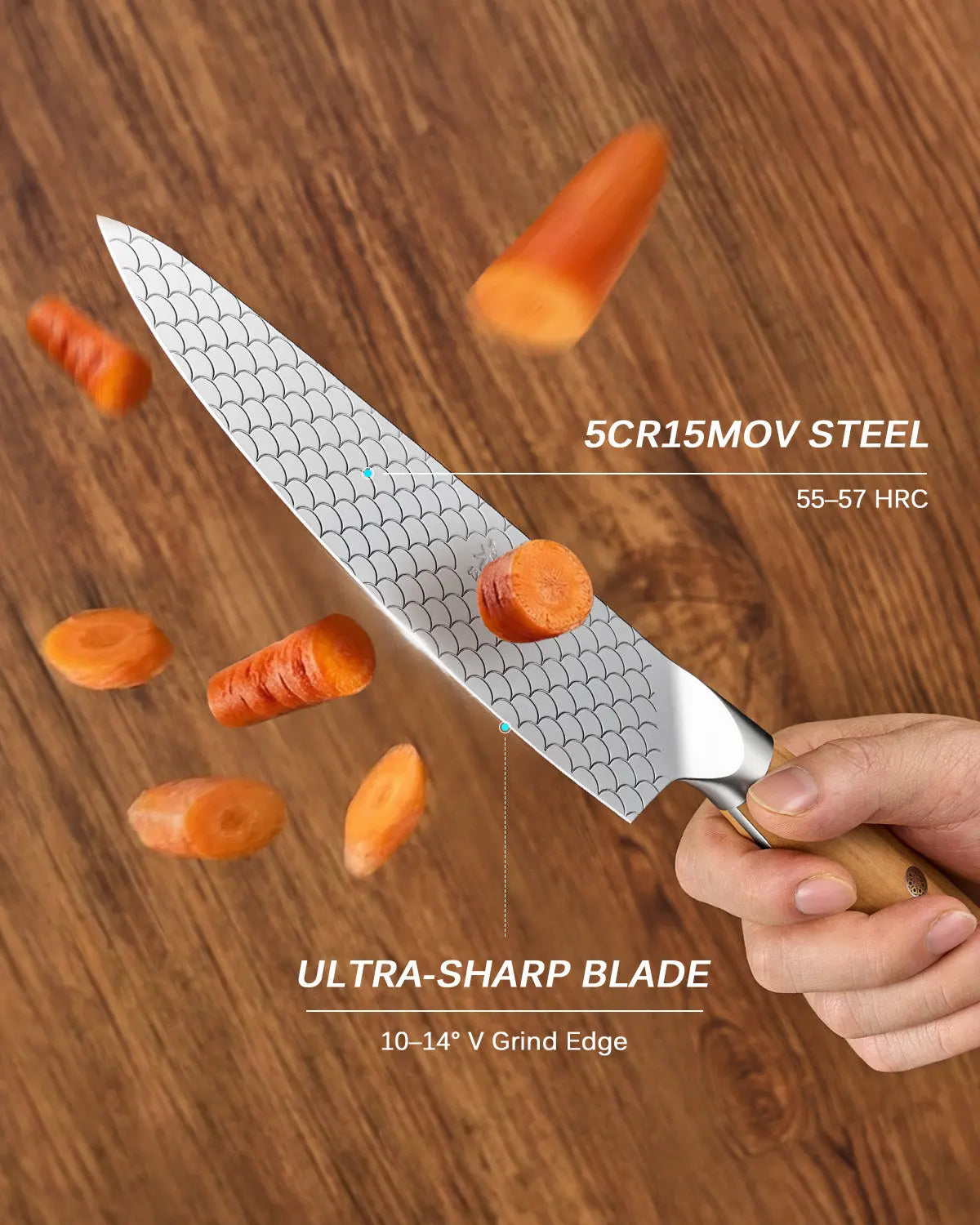 8" Chef Knife For Gift | KOI Series Kyoku Knives