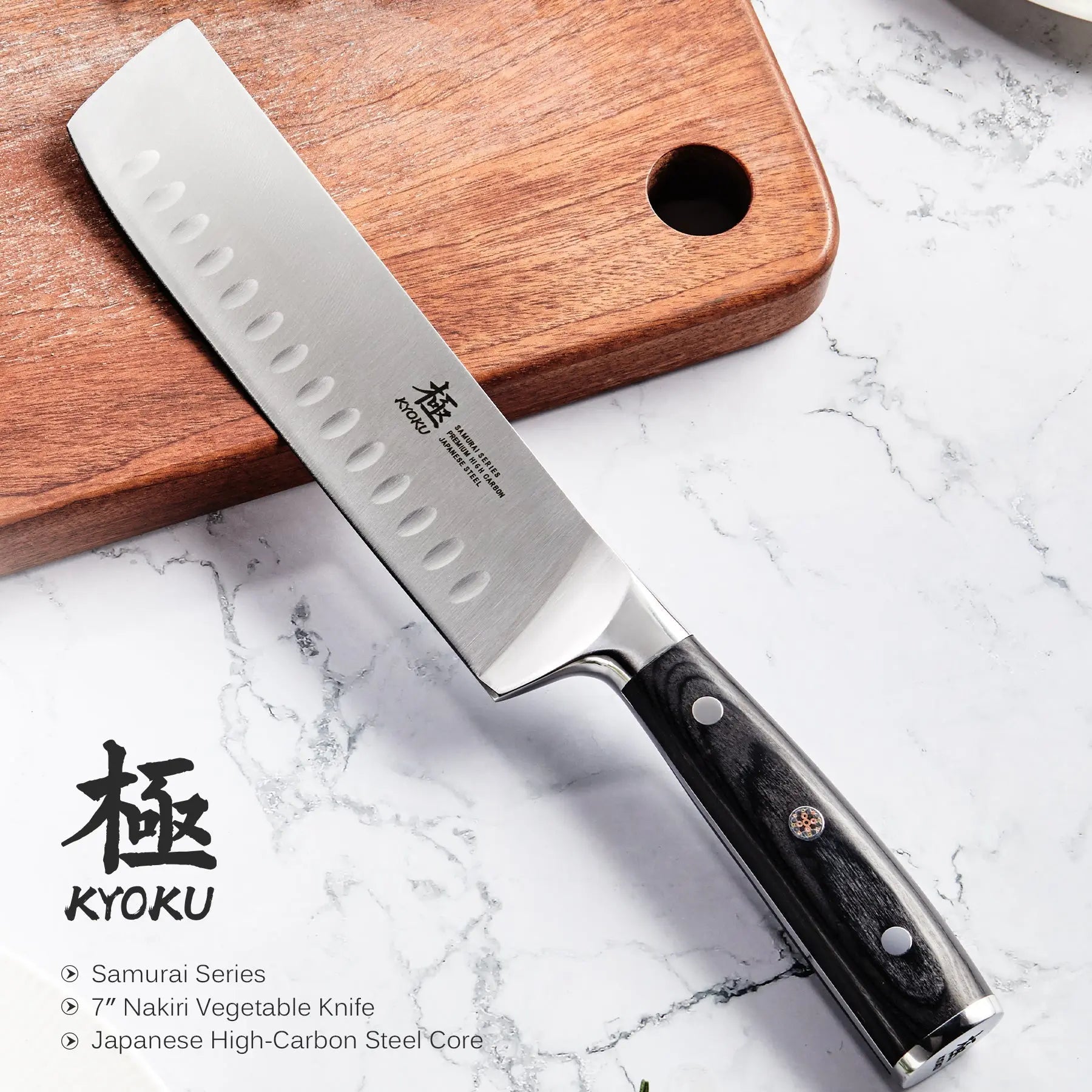 Bundle For Budget Cooks, Chef Knife + Nakiri Knife| Samurai Series Kyoku Knives