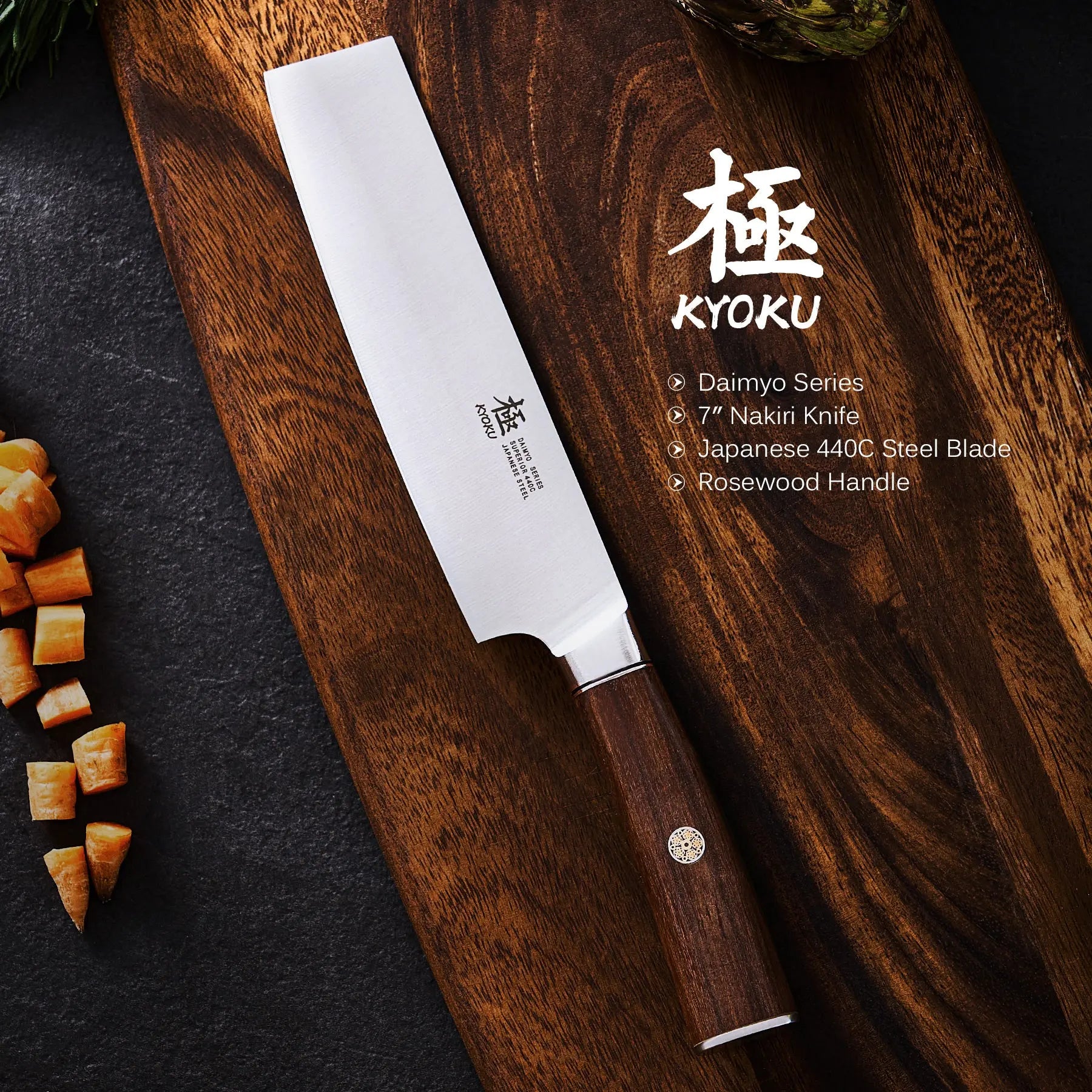 Bundle For Healthy Living, Nakiri Knife + Paring Knife| Daimyo Series Kyoku Knives