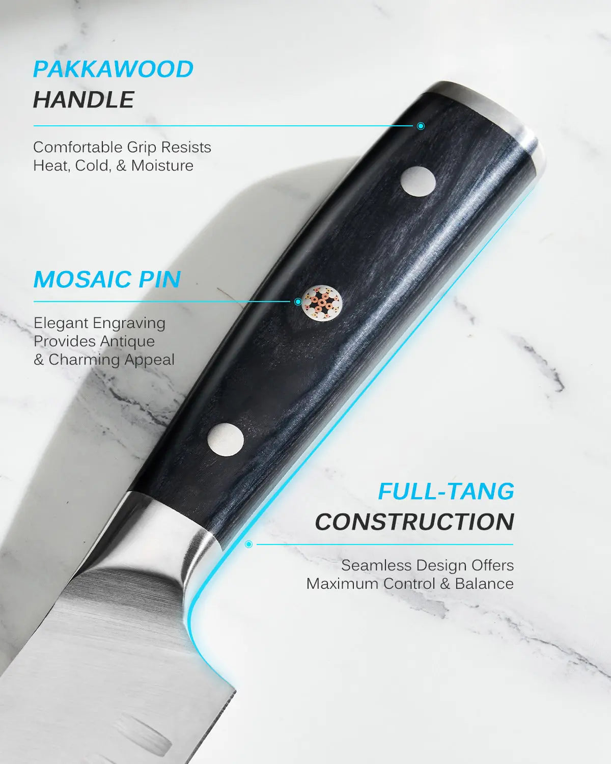 Bundle For Home Butchers, Butcher Knife + Boning Knife| Samurai Series Kyoku Knives