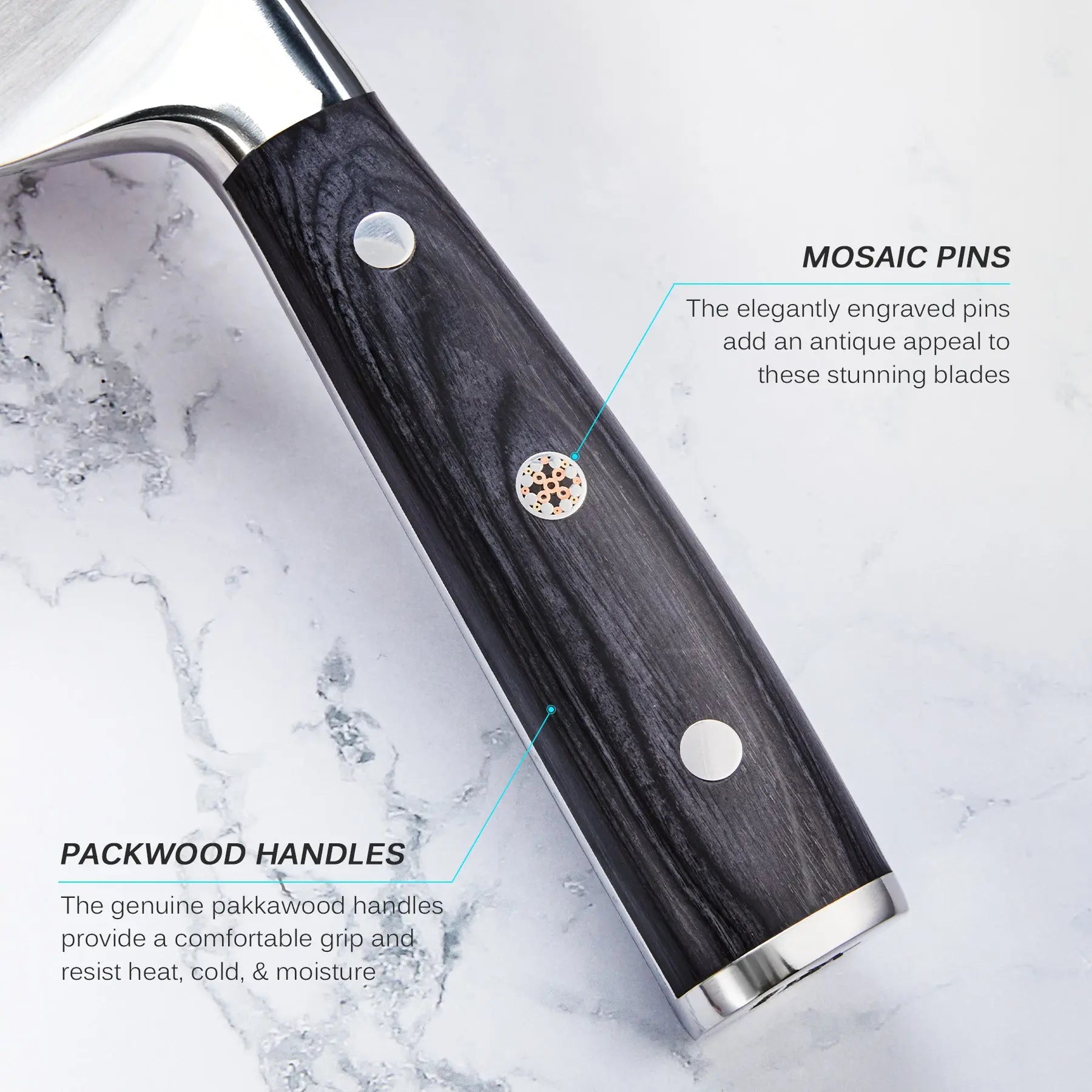 Bundle For Meat & Slice, Steak Knives + Slicing Knife| Samurai Series Kyoku Knives