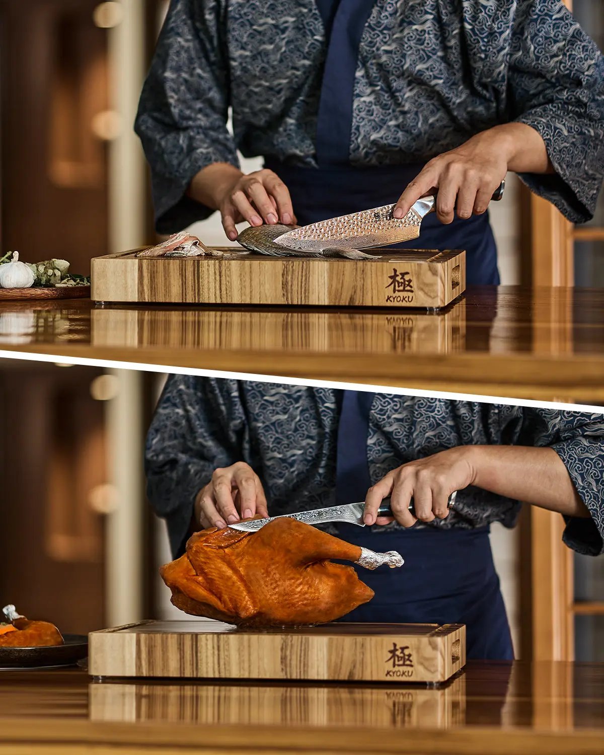 Chef + Boning Knife Set | Shogun Series Kyoku Knives