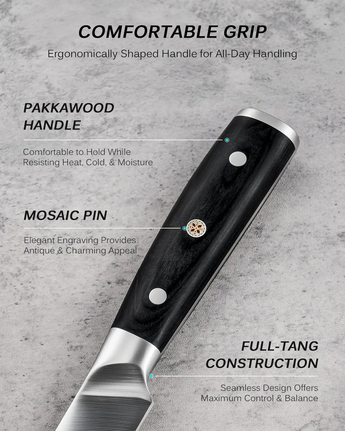 8" Carving Knife & Fork Set | Samurai Series Kyoku Knives